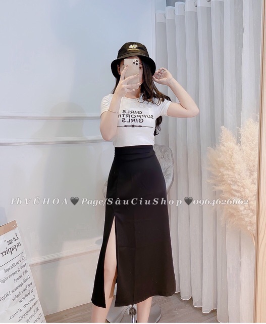 CHÂN VÁY XẺ ĐÙI DÁNG DÀI MS14221 5Fox