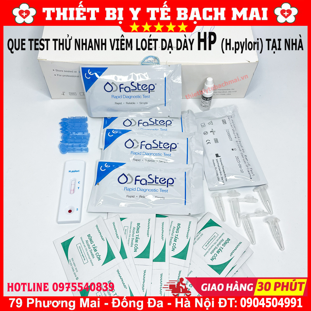 Que Test Thử Nhanh HP Viêm Loét Dạ Dày FASTEP MỸ