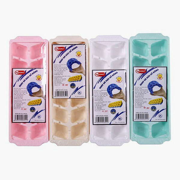 Combo 04 khay đá nhựa dẻo cao cấp, làm đá