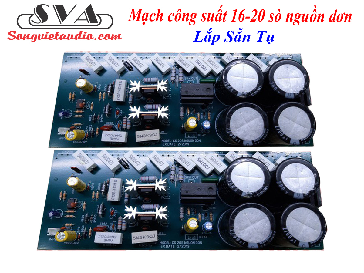 MẠCH CÔNG SUẤT 16 SÒ NGUỒN ĐƠN (2 KÊNH) -  1 CẶP