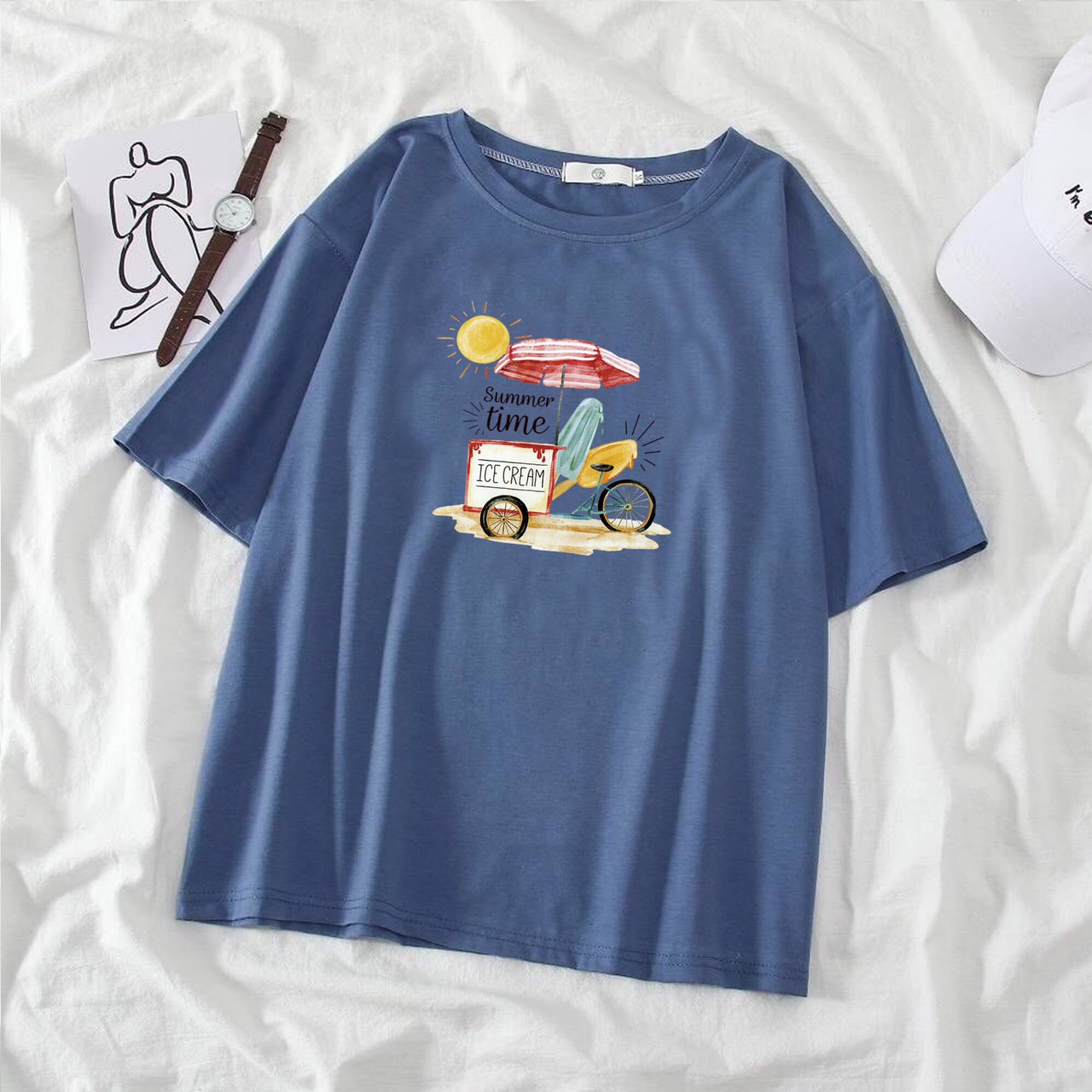 Sét áo thun Summer Time kèm quần bom dây rút