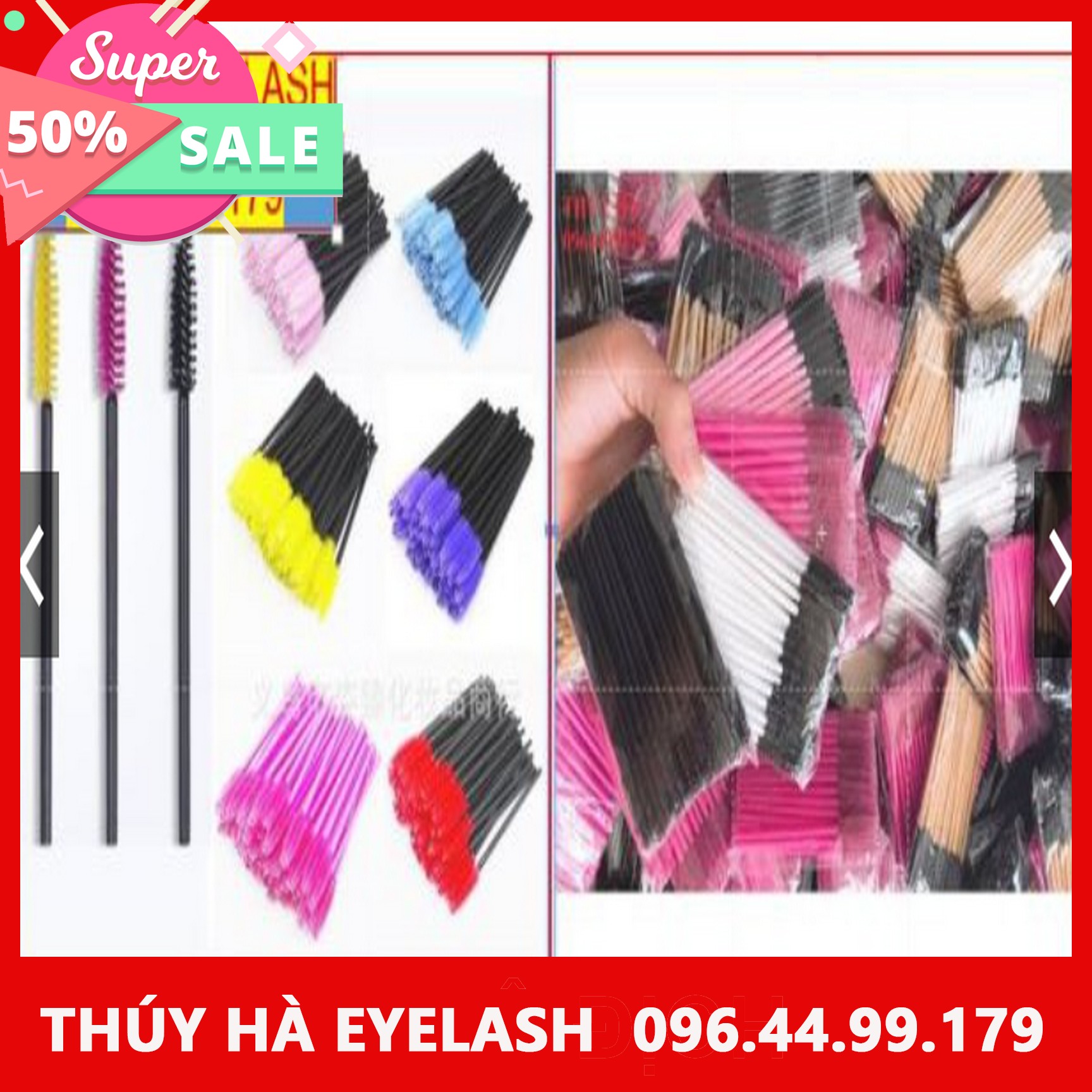 [HCM]Chổi chải mi nối ( BỊCH 50 CÂY)_dụng cụ nối mi_THÚY HÀ