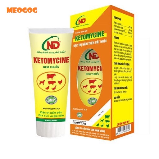 Kem Bôi Đặc Trị Nấm Trên Gia Súc Và Gia Cầm Ketomycine ND Tuýp 25g