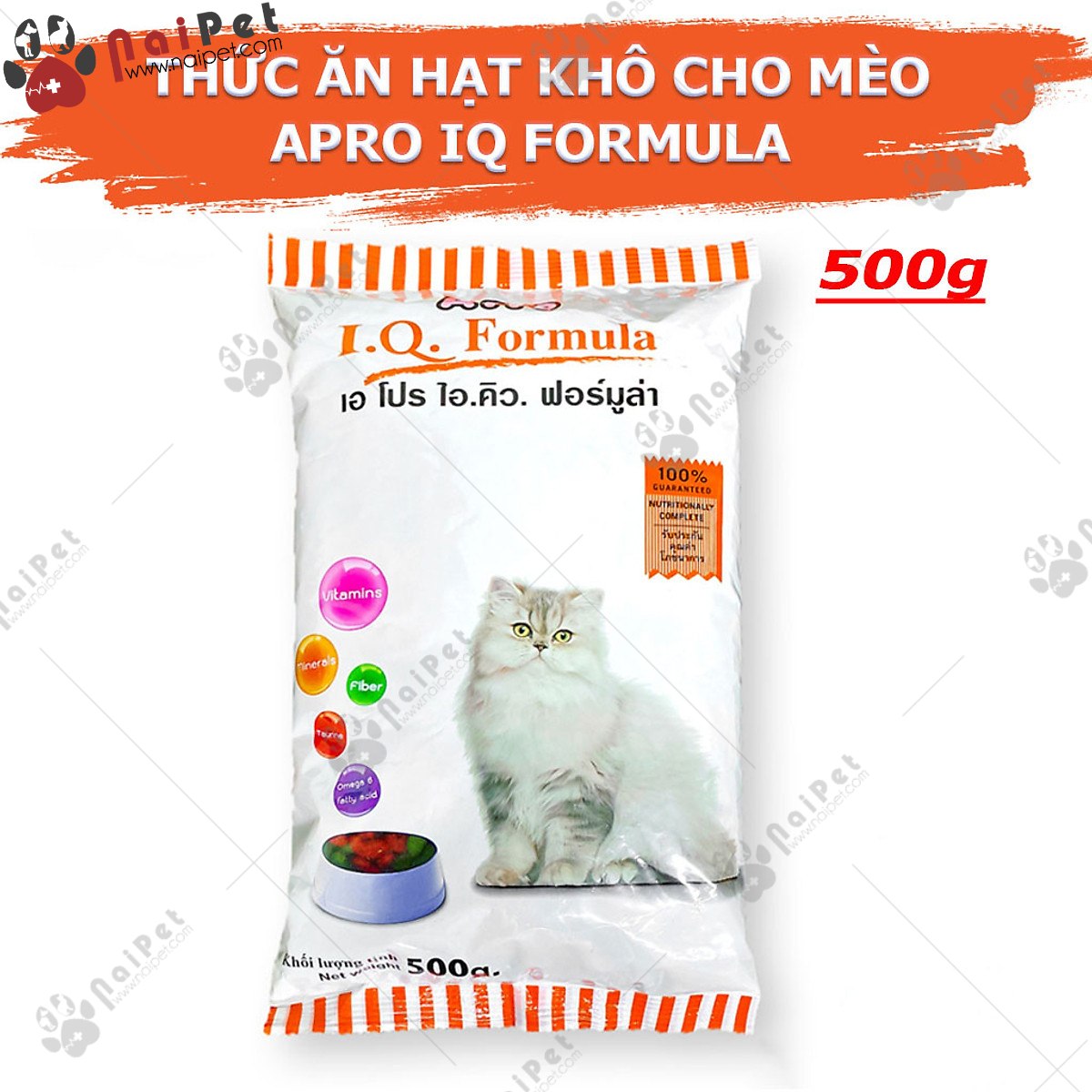 Thức Ăn Hạt Khô Cho Mèo Apro IQ Formula 500g