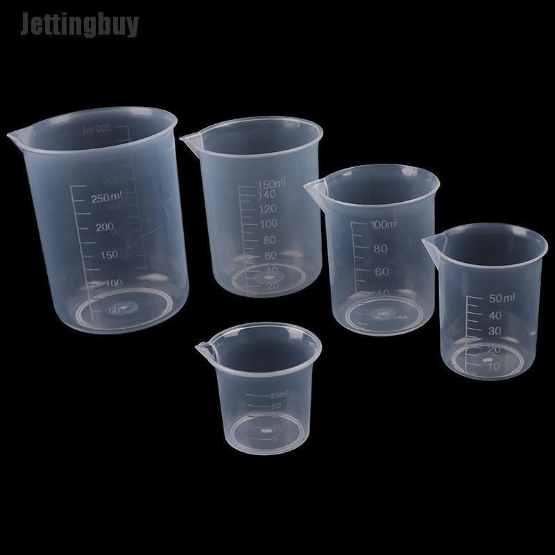 Jettingbuy 2 Cốc Đo Thể Tích Bằng Nhựa Trong Suốt Cho Phòng Thí Nghiệm Nhà Bếp Cốc Đo Lường