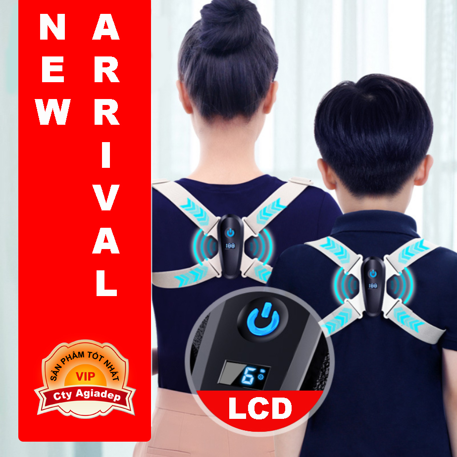 Đai đeo kèm máy rung chống gù lưng cho học sinh, người lớn