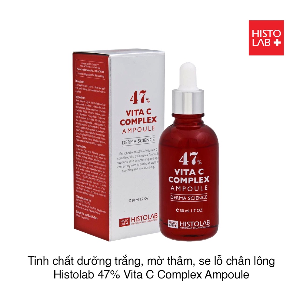 Tinh chất sáng da, mờ thâm histolab vita c complex ampoule 47% 50ml