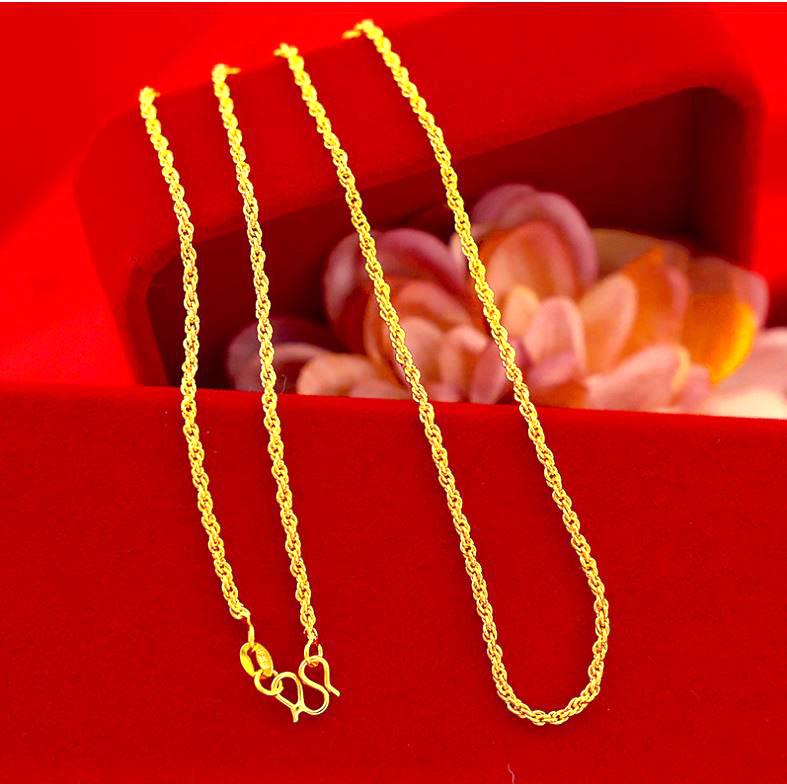 Dây chuyền nữ mạ màu vàng 24k thời trang