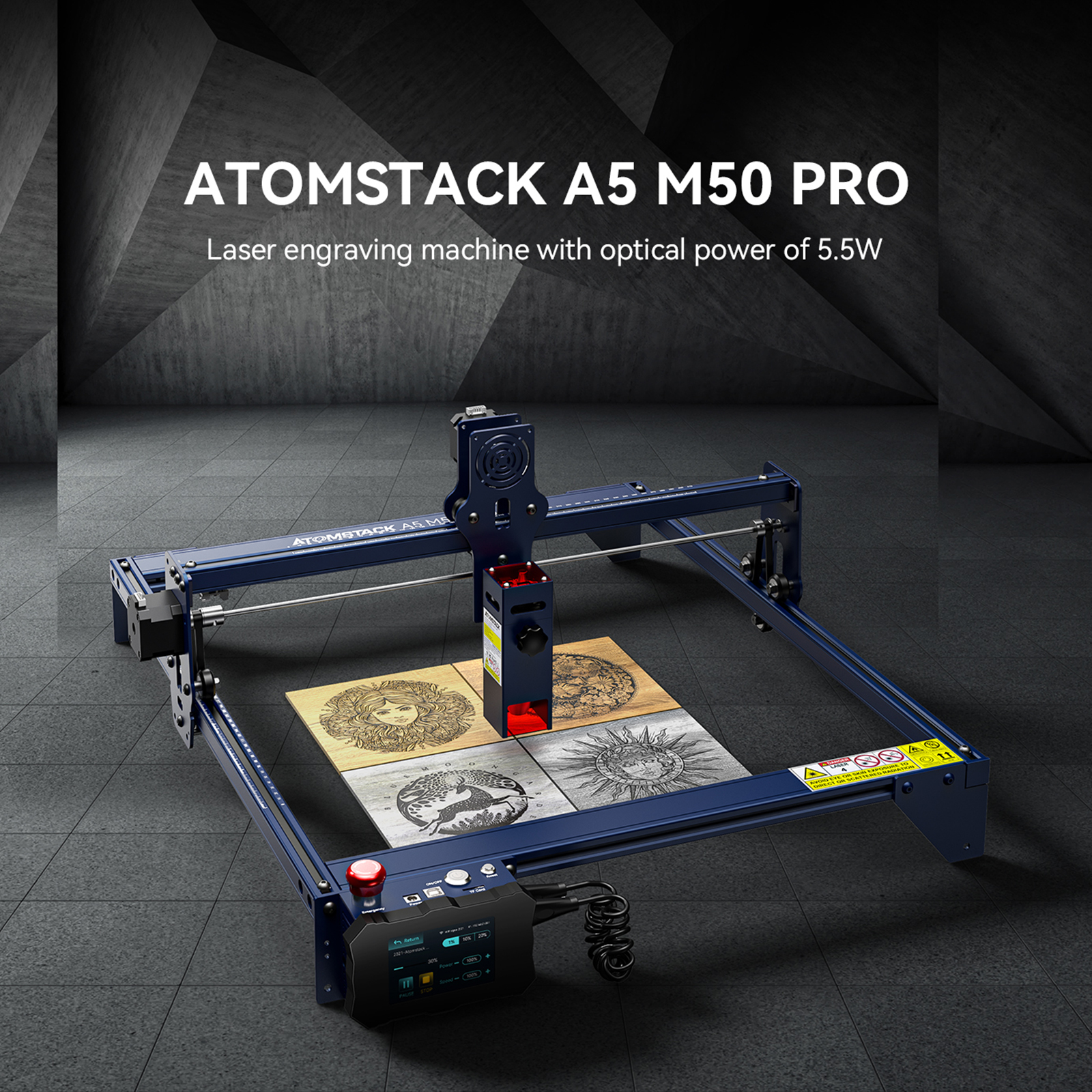 ATOMSTACK A5 M50 PRO máy khắc laser mini máy cắt laser 40W Laser-Khắc dưa hấu, dừa,thép không gỉ, ván ép,làm đồ thủ công Cung cấp video cài đặt