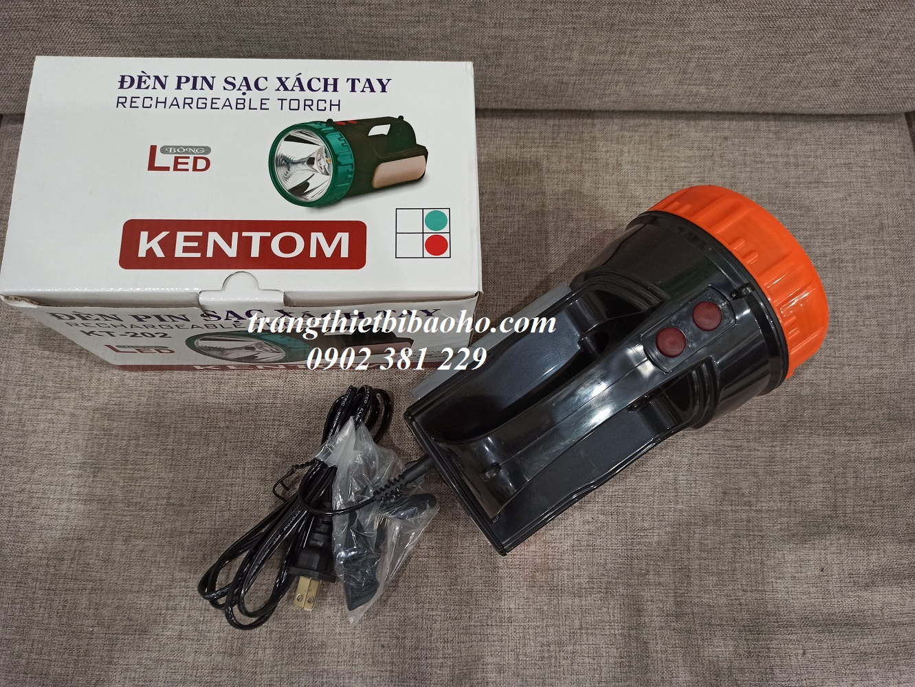 Đèn pin sạc xách tay Kentom KT 202