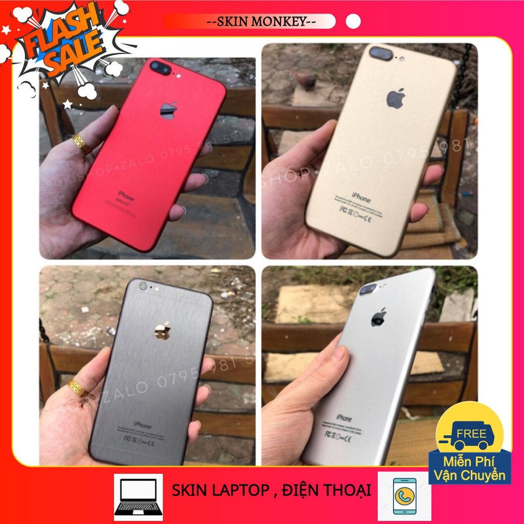 Dán Skin Nhôm Xước iPhone có iMei ip6 ip6s 6plus 7plus 8plus ip7 ipX ipXS