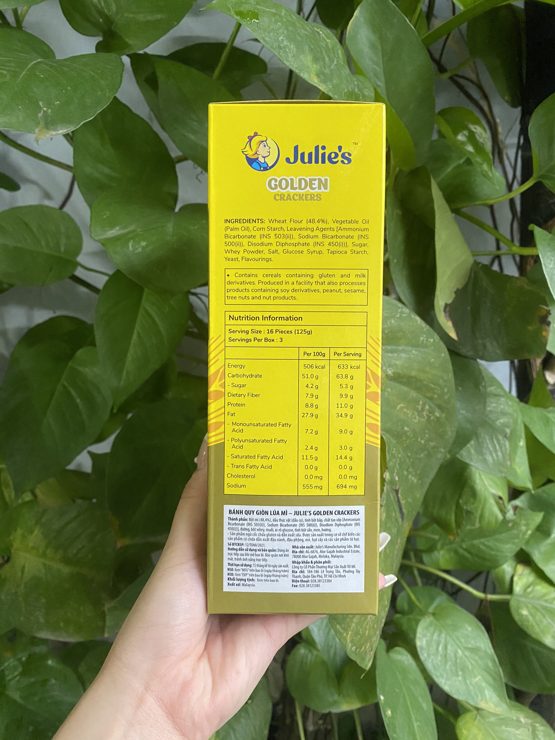 Bánh Quy Giòn Lúa Mì Julie's Golden Crackers (Hộp 375g)