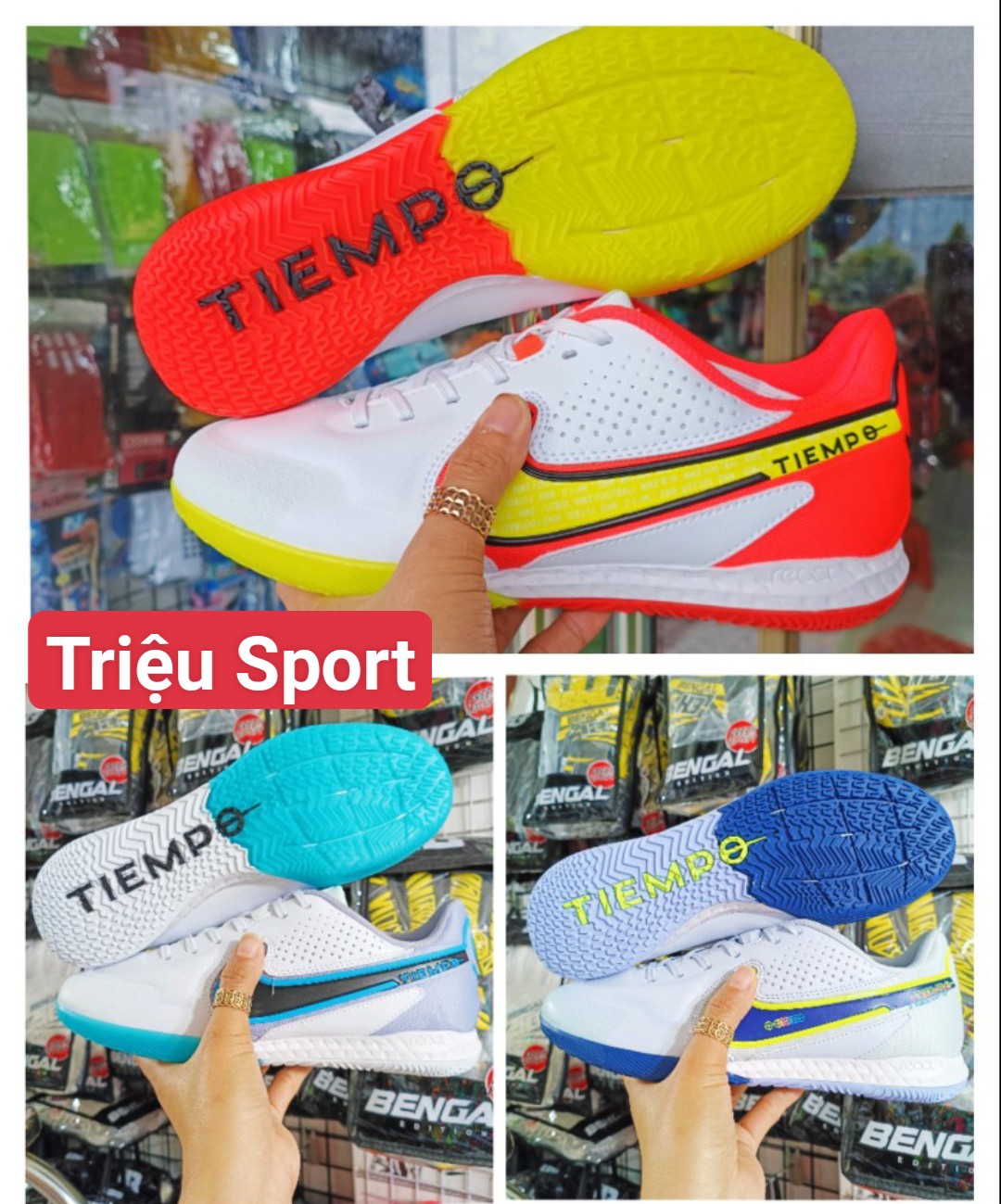giày đá bóng Tiempo legend 9 pro IC Futsal (tặng khâu đế+tất+hộp)