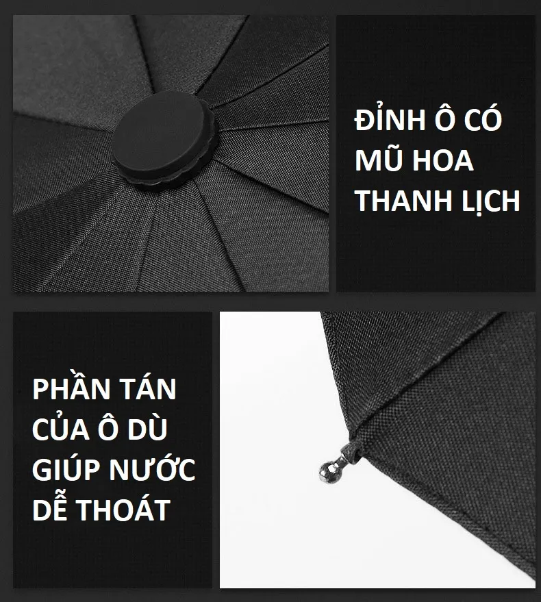 Ô dù che nắng mưa gấp gọn cao cấp cầm tay gấp gọn, mở đóng tự động phủ lớp chống tia uv, 10 lan siêu chắc chắn, công nghệ mới