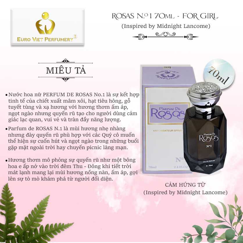 Nước Hoa Nữ PARFUM DE ROSAS No.1