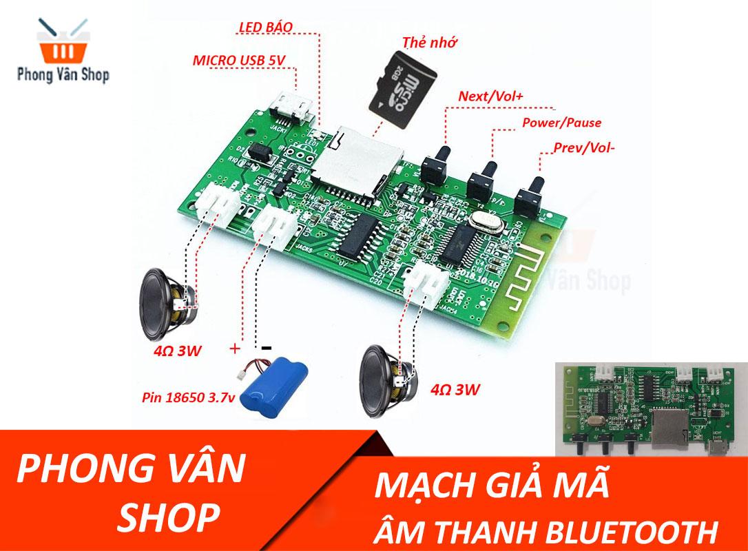 Mạch giải mã âm thanh Bluetooth - Loại 04 - Chế loa Bluetooth ...