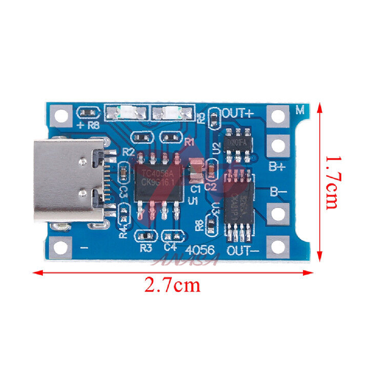 Mạch Sạc Pin Lithium 4.2V TP4056 1A Cổng TYPE-C