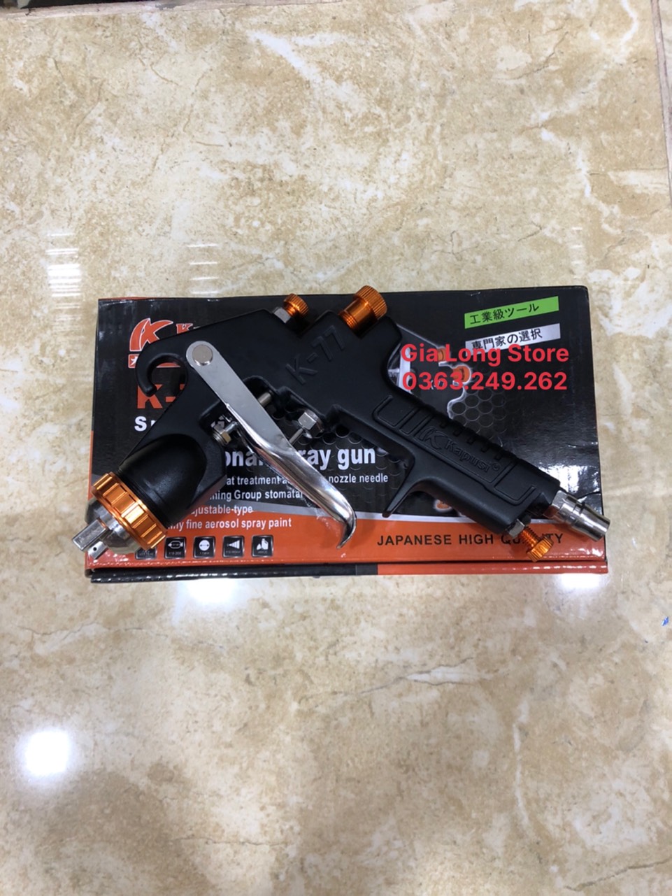 Súng phun sơn k77 bình trên 400cc - Đầu phun 1.5mm