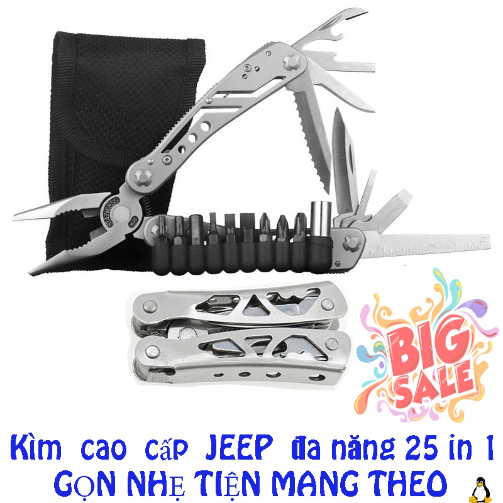 Bán Bộ Đồ Nghề Sửa Xe.Kìm 13 Món Jeep Cao Cấp Tiện Dụng 13 Chức Năng Vs Chất Liệu Thép Không Gỉ 440C.Độ Cứng 56Hrc.Bh 1 Đổi 1 Trong 12T