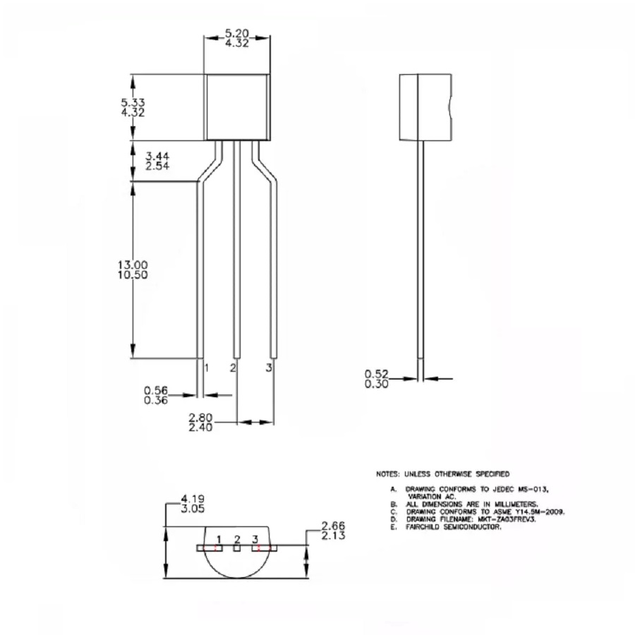 5 TRANSISTOR BC549 C549 NPN 0.1A 30V TO-92