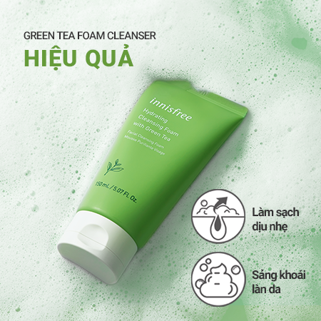 Sữa rửa mặt Innisfree Green Tea Cleansing Foam - 150ml
