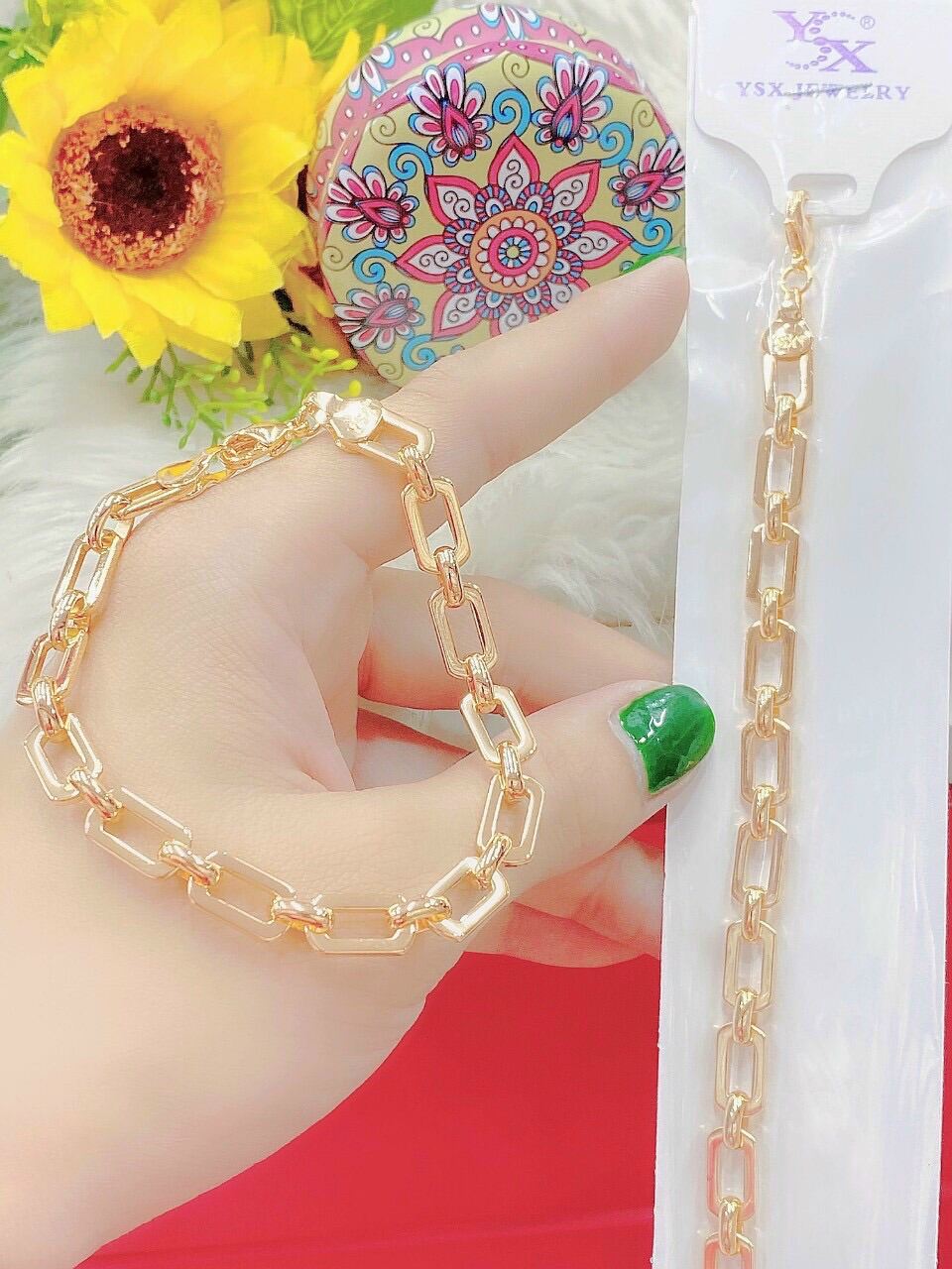 Lắc tay xích mạ vàng 18k mẫu mới về