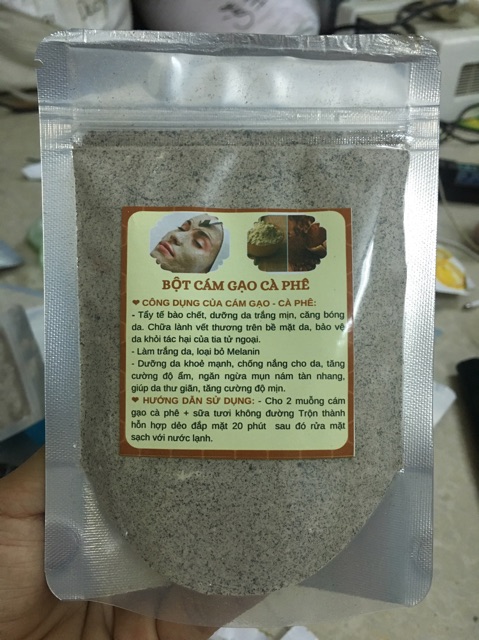 1kg bột Cám gạo Cà phê đắp mặt tắm trắng