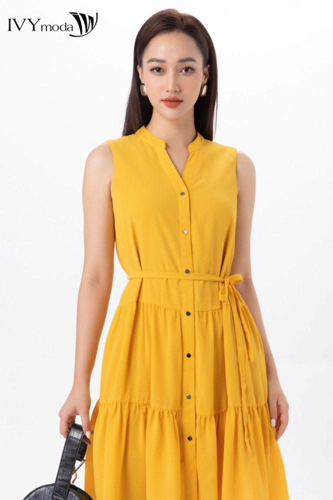 Đầm dạo phố nhấn eo IVY moda MS 41B8683