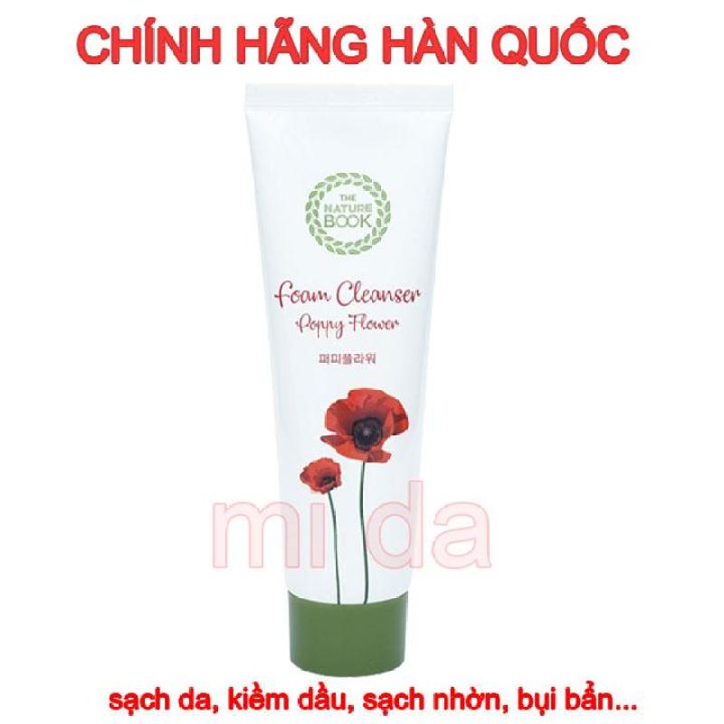 Sữa rửa mặt Hoa Anh Tuc Foam Cleanser Poppy Flower 120ml sạch nhờn, trắng da