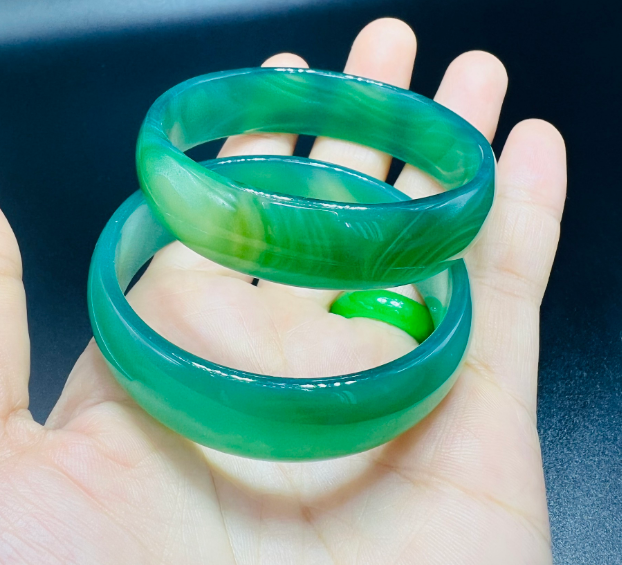 ( BẢN ĐẸP ) Vòng tay mã não xanh bản hẹ NI 50-NI 58,vòng tuyệt đẹp mang lại bình an.