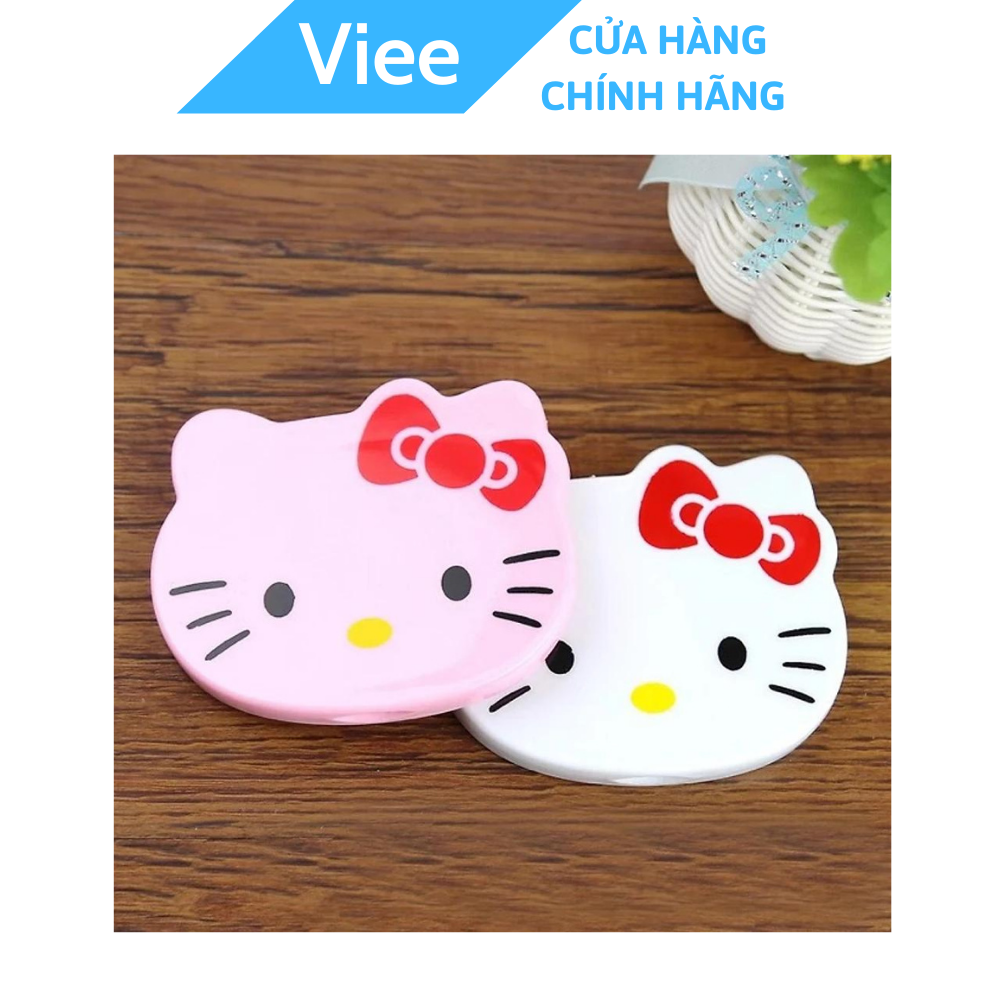 Gương bỏ túi mini kèm lược Hello Kitty (giao màu ngẫu nhiên)