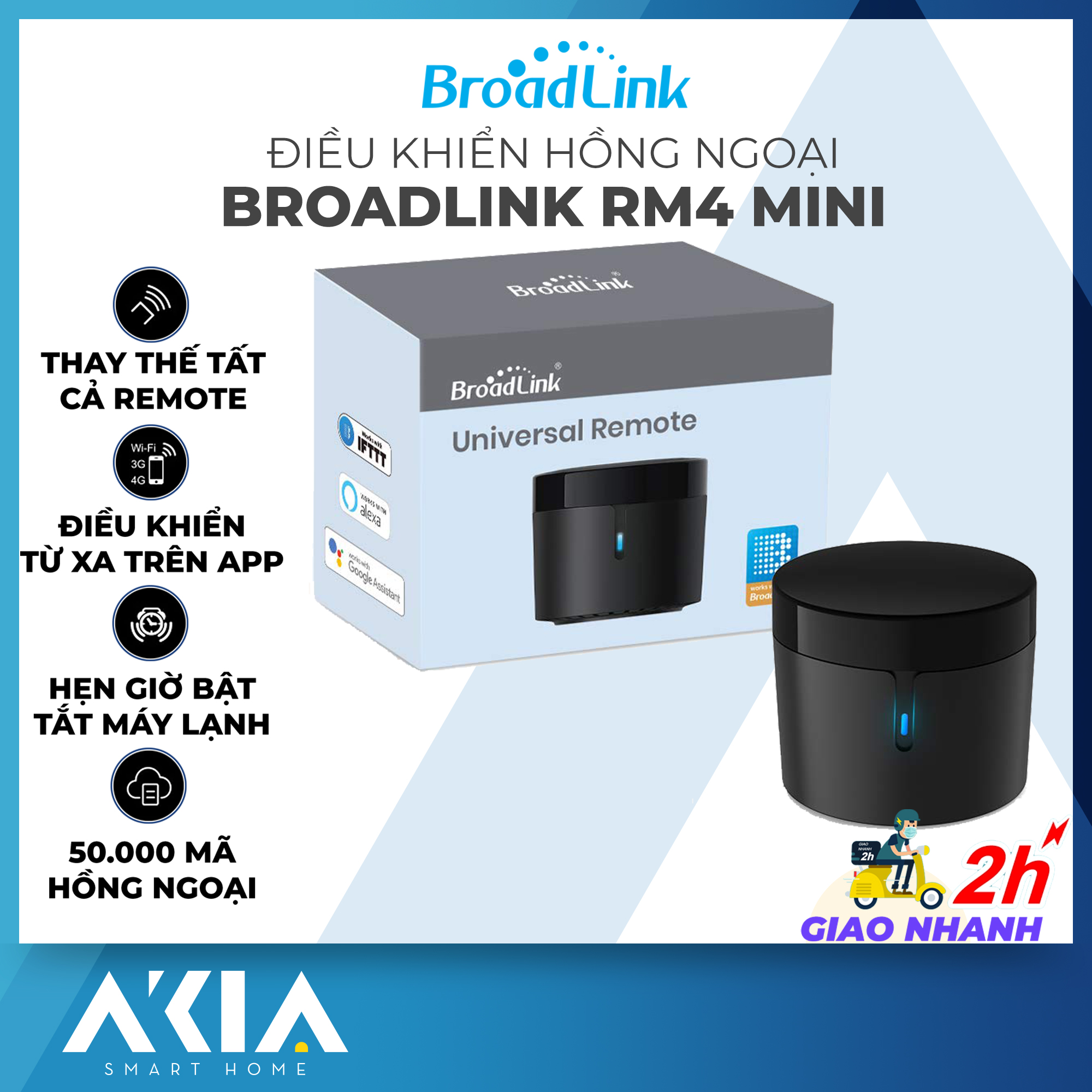 Bộ Điều Khiển Hồng Ngoại Broadlink RM4 Mini Broadlink RM Mini 4