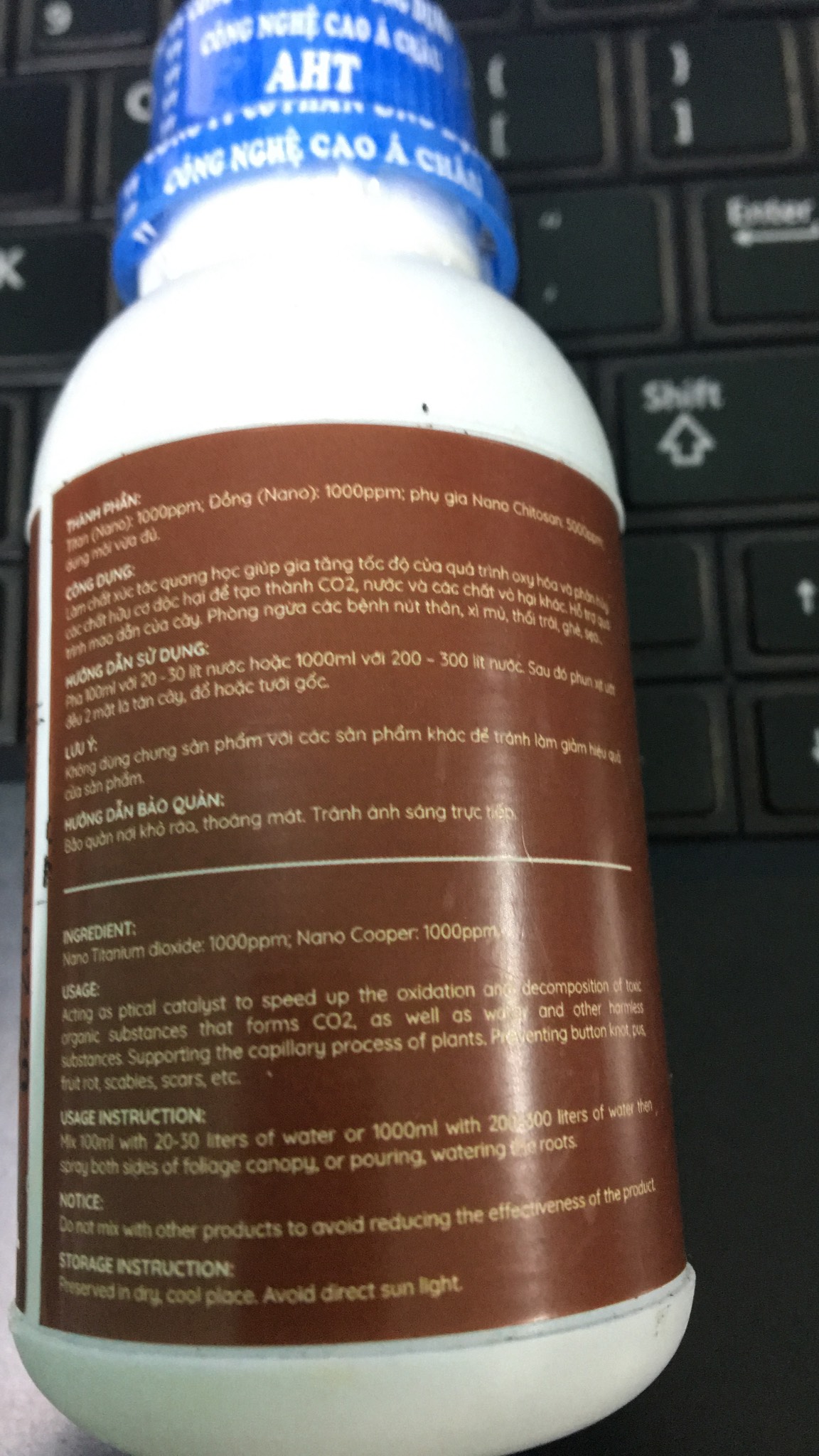 Chế phẩm NANO AHT ĐỒNG TITAN LỌ 100ML