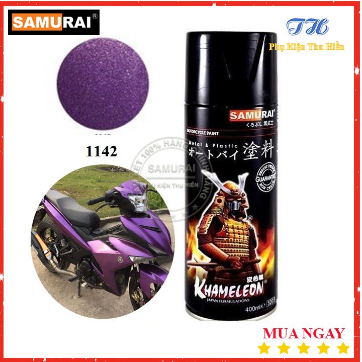 Sơn Xịt Samurai Màu Tím Ánh Kim - Mã 1142