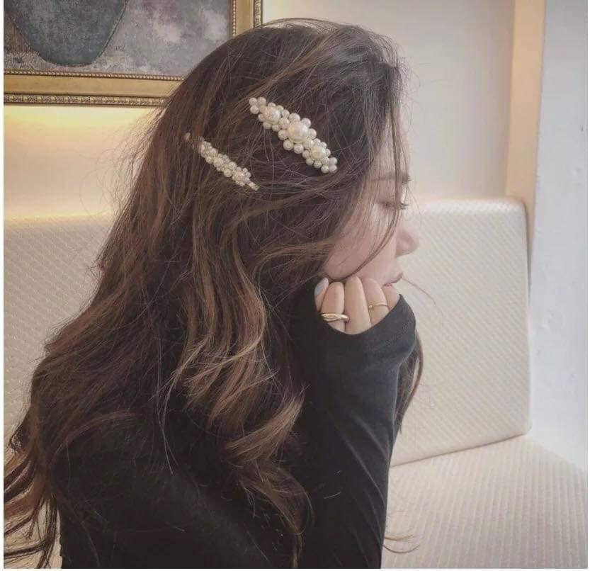Set 4 Kẹp Tóc Ngọc Trai Hàn Quốc Trendy Siêu Xinh