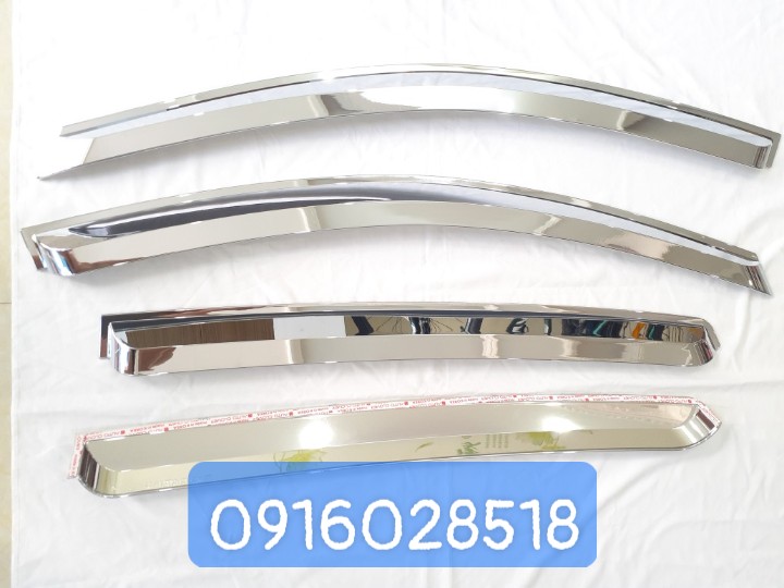 Bộ vè che mưa xe kia morning 2008 2009 2010 2011, mạ crom, hàng hàn quốc loại dày đẹp ve mua xe o to