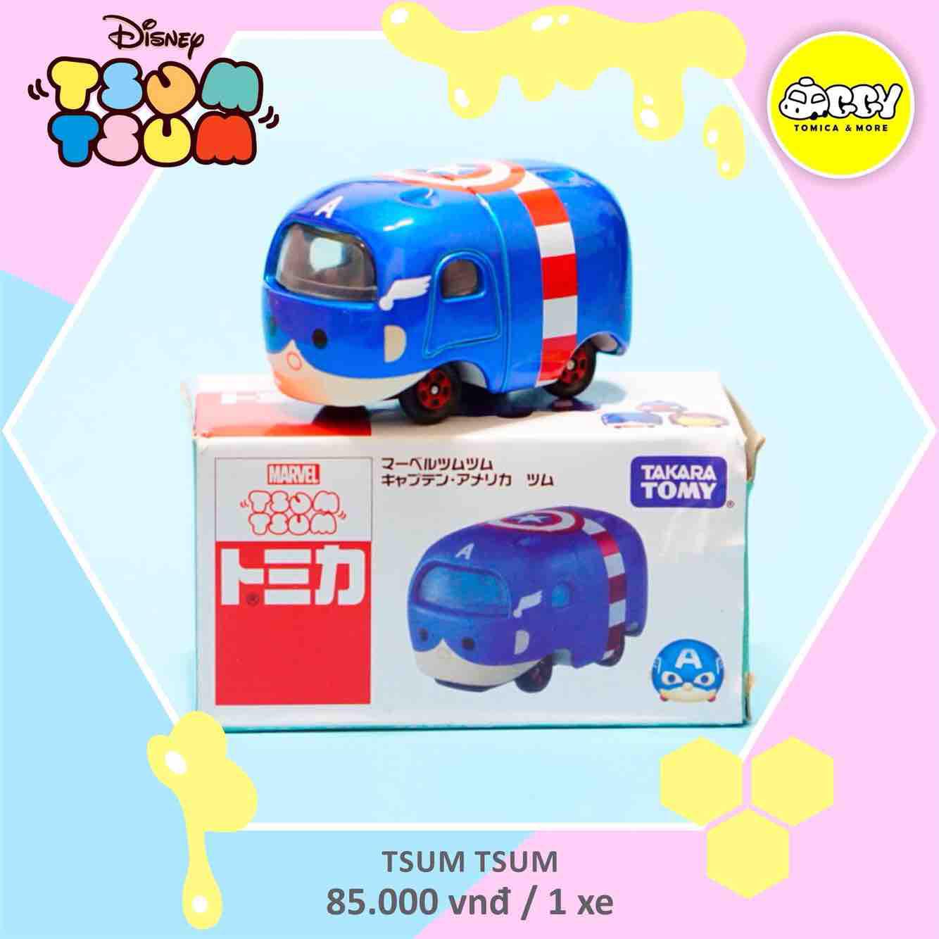 [HCM]Xe mô hình Tomica Tsum Tsum Marvel Captain America