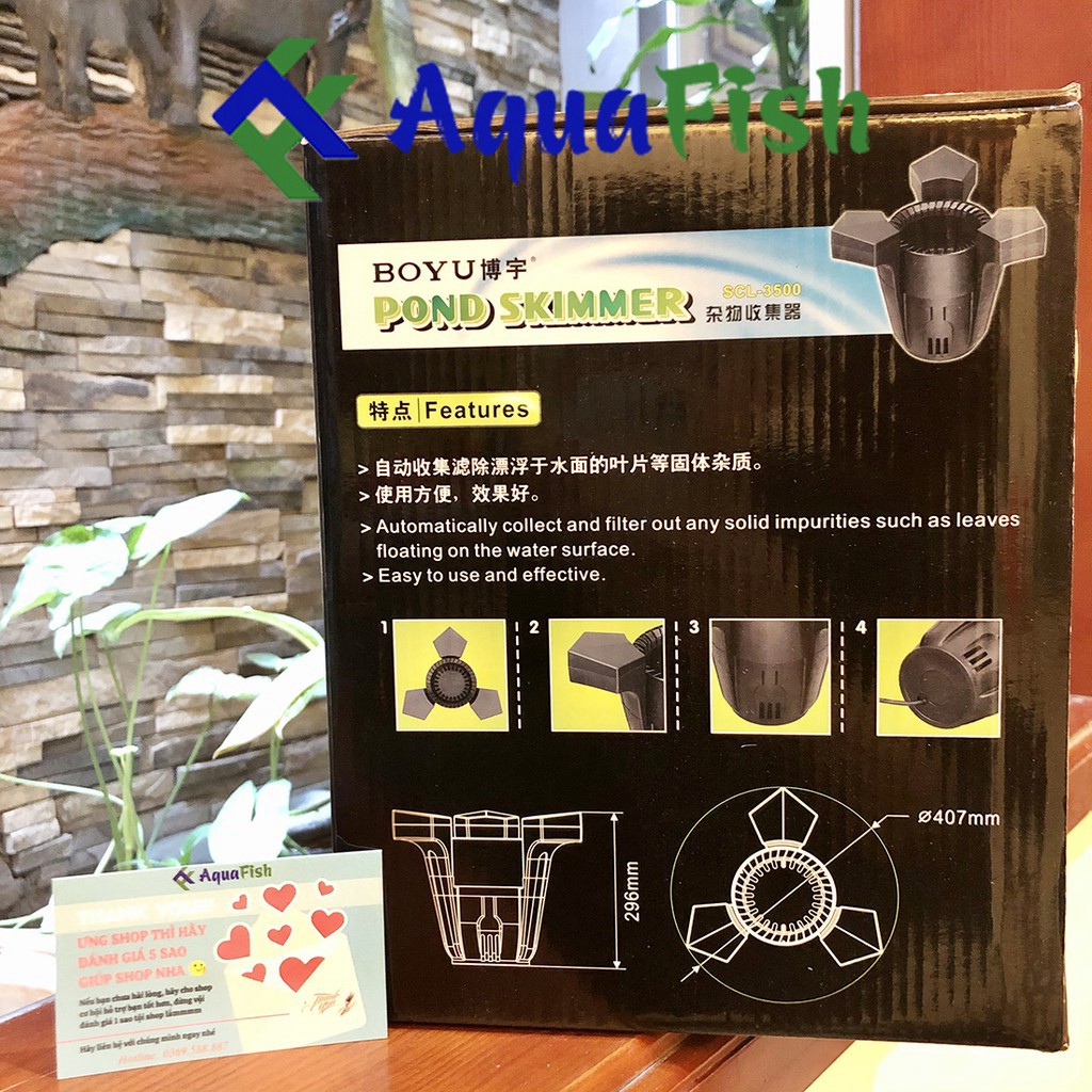 Hút mặt cho hồ cá koi Boyu SCL 2500 - SCL 3500