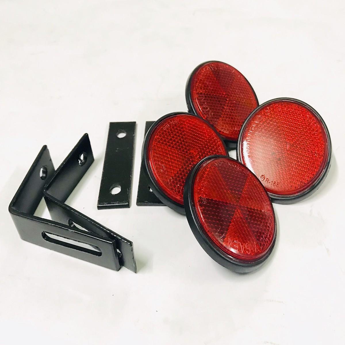 Mắt Mèo Phản Quang Gắn Mọi Loại Xe Máy 4 cái mắt mèo, 4 cái pát sắt ( 5 màu: BẠC, VÀNG, XANH LÁ, XANH DƯƠNG, ĐỎ )