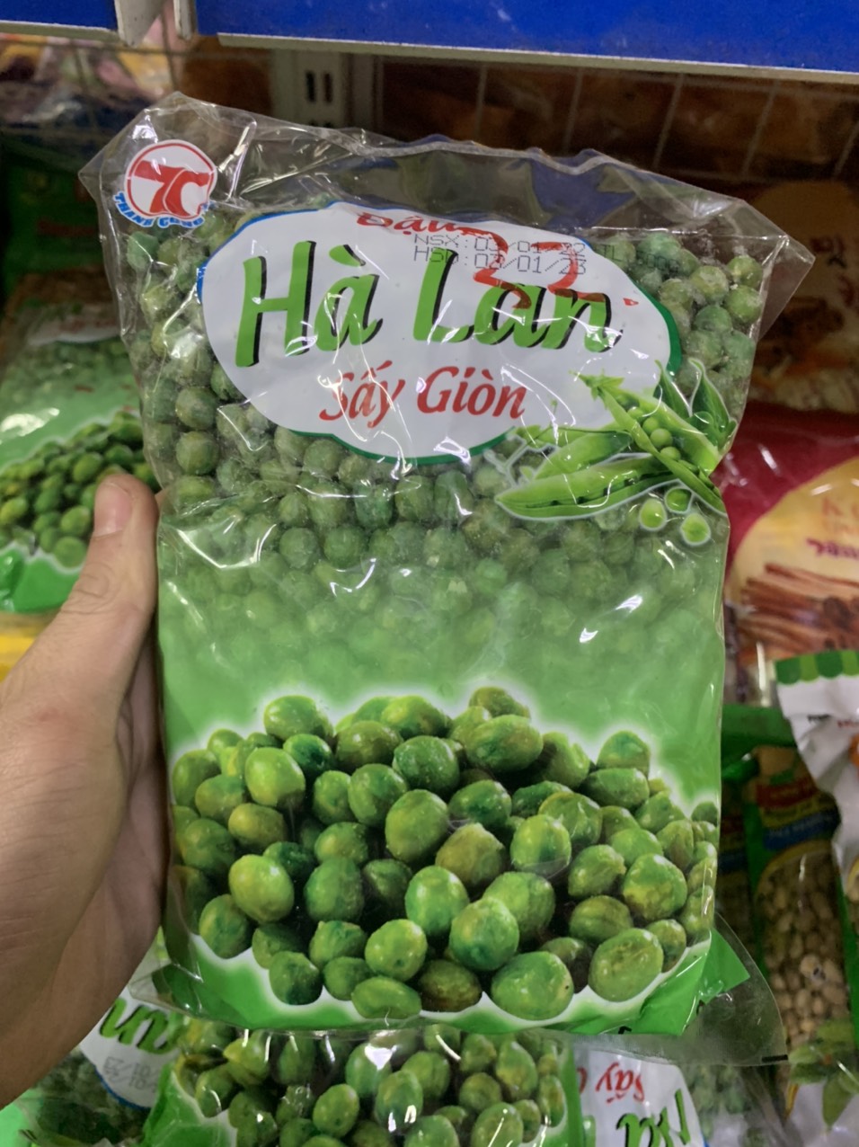 Đậu Hà Lan Sấy Giòn Gói 500g