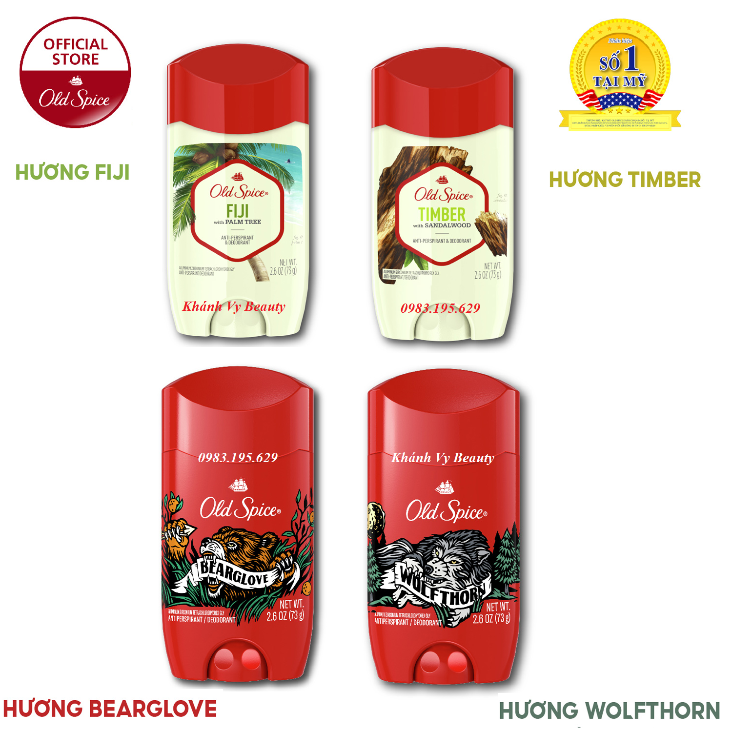 Lăn Khử Mùi Old Spice 68g - 85g