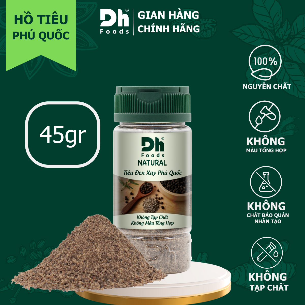Natural Tiêu Đen Xay Phú Quốc 45gr/80gr