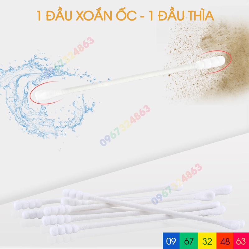 Tăm Bông Cho Bé Sơ Sinh MISUTA (Hộp 400 Que)