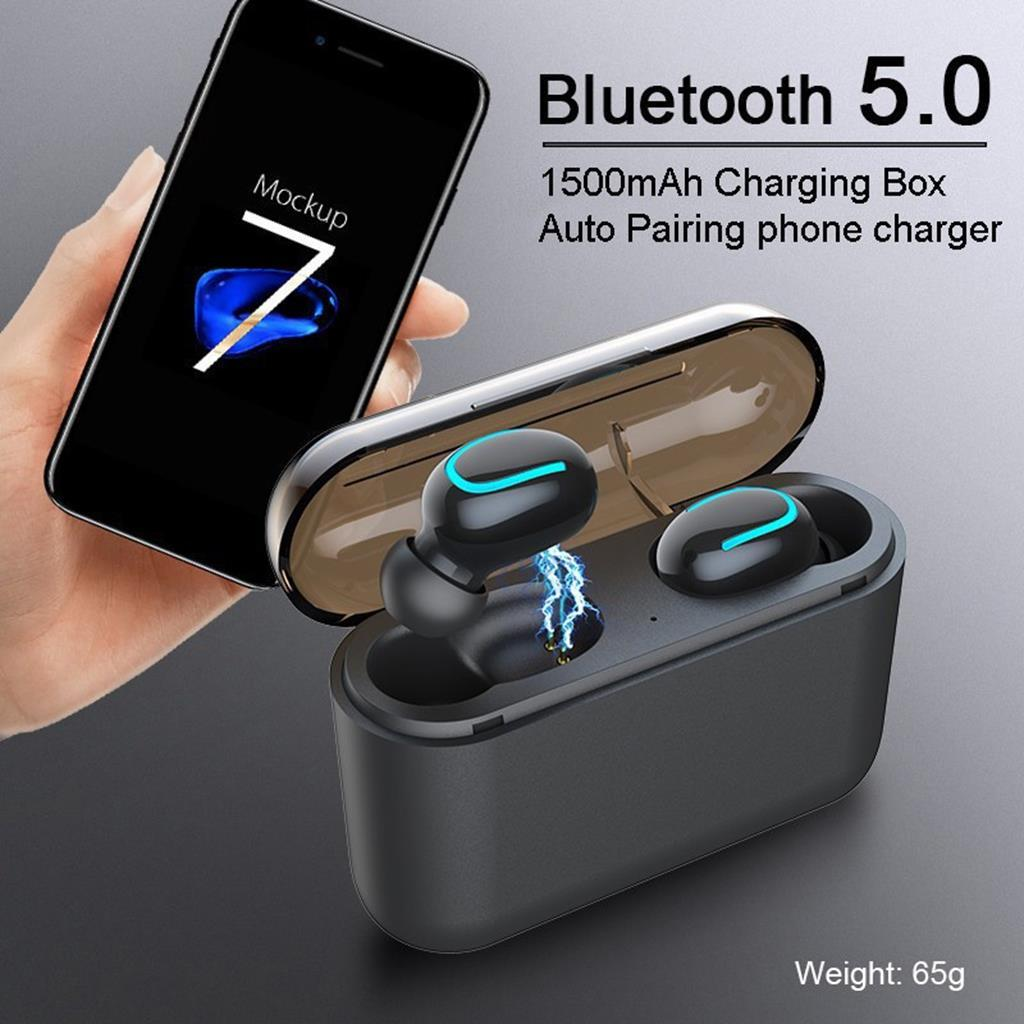 Tai Nghe Bluetooth 5.0 Không Dây HBQ Q32 Có Led - Chống Nước IPX5