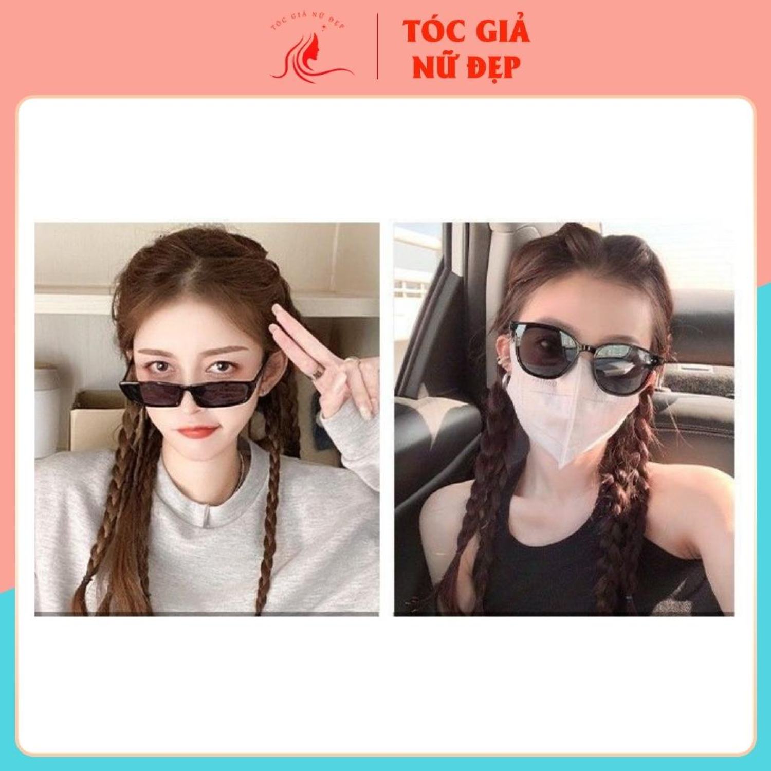 Tóc giả dây cột tóc thắt rít , gồm 3 bện nhỏ