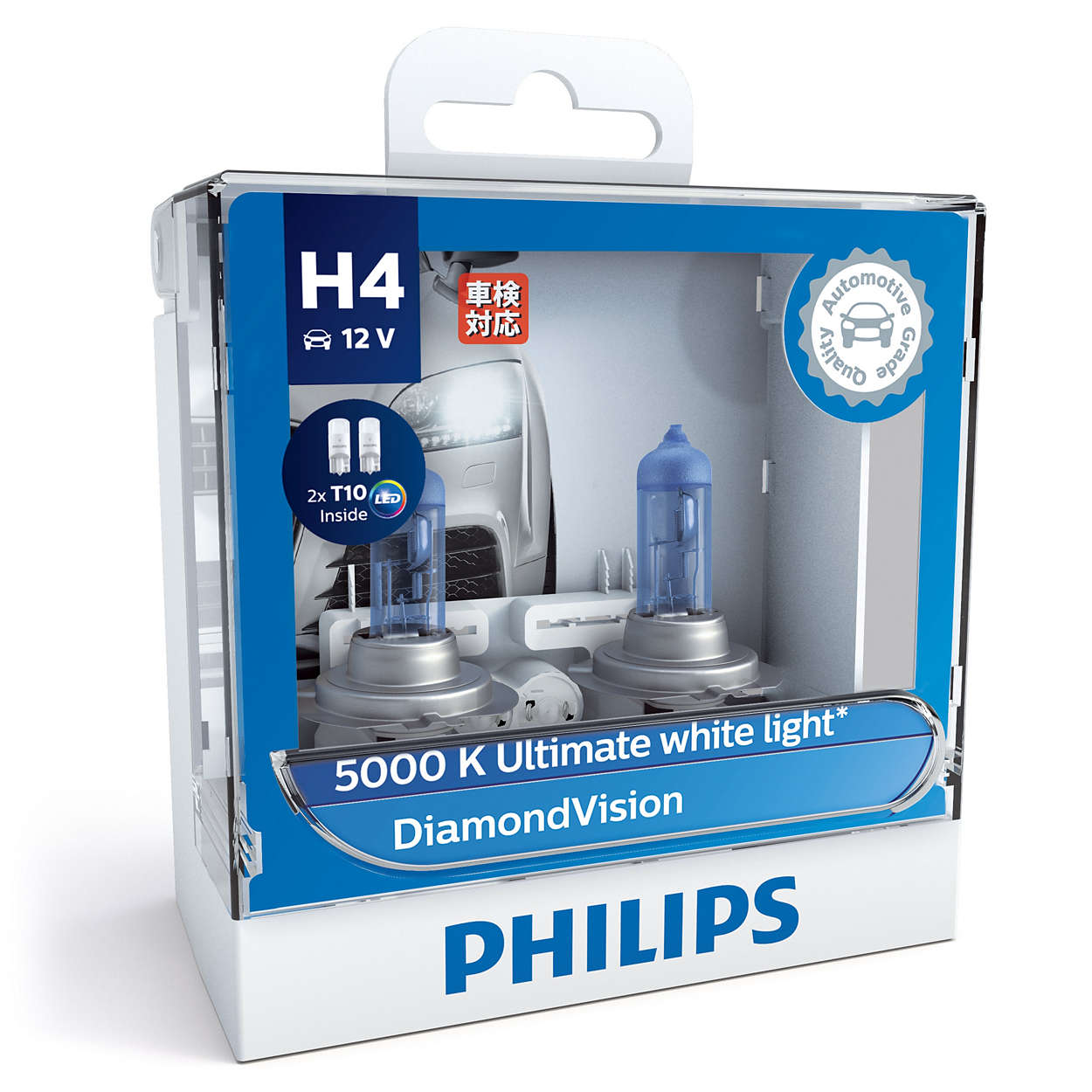[TẶNG T10 LED] Đèn Pha Philips Diamond Vision Chân H7 12V-55/65W 5000K
