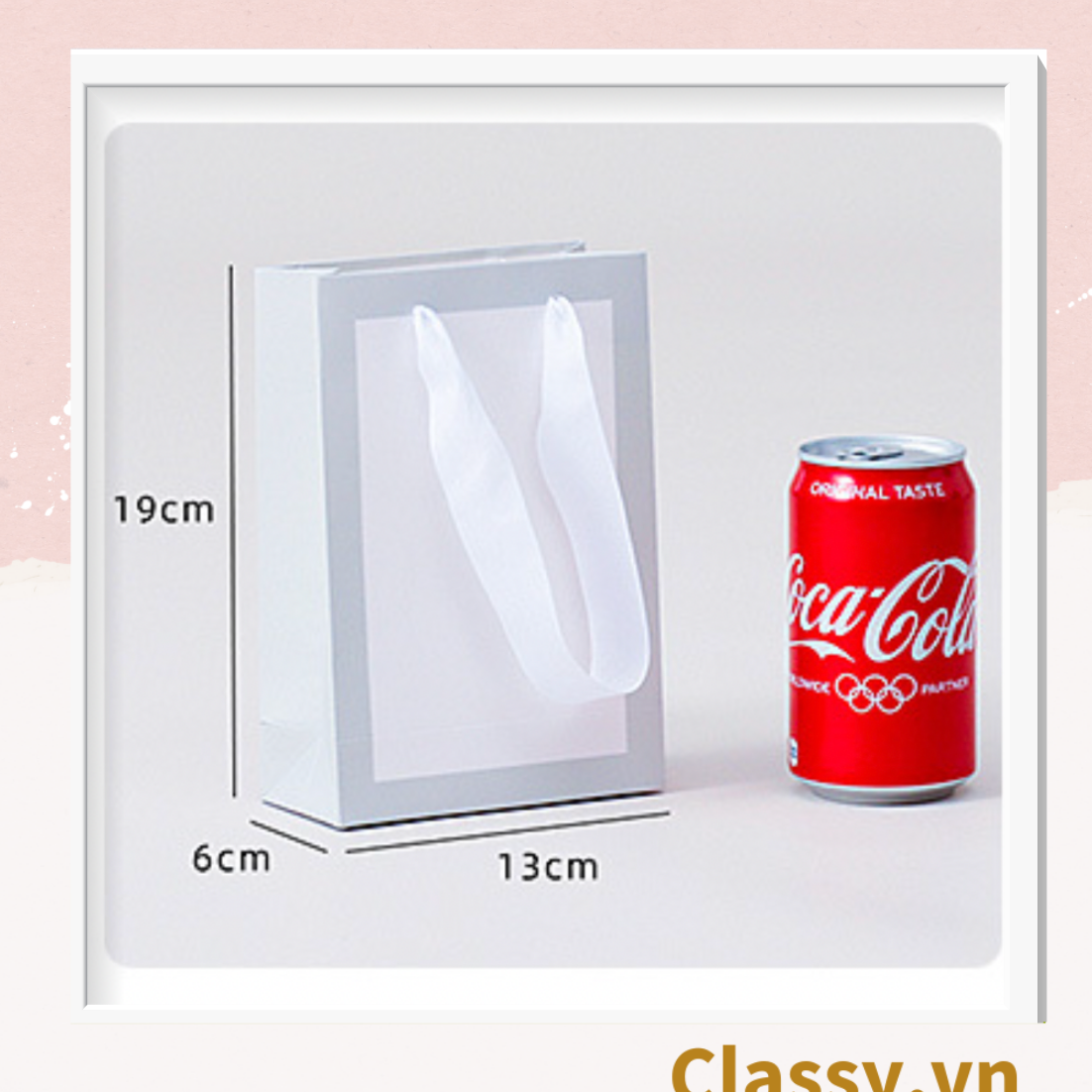 (Kích thước 14,5x8,5x5cm) - Hộp đựng quà tặng gắn nơ và tag chúc mừng, đựng son môi, nước hoa, sô cô la, trang sức [Q418