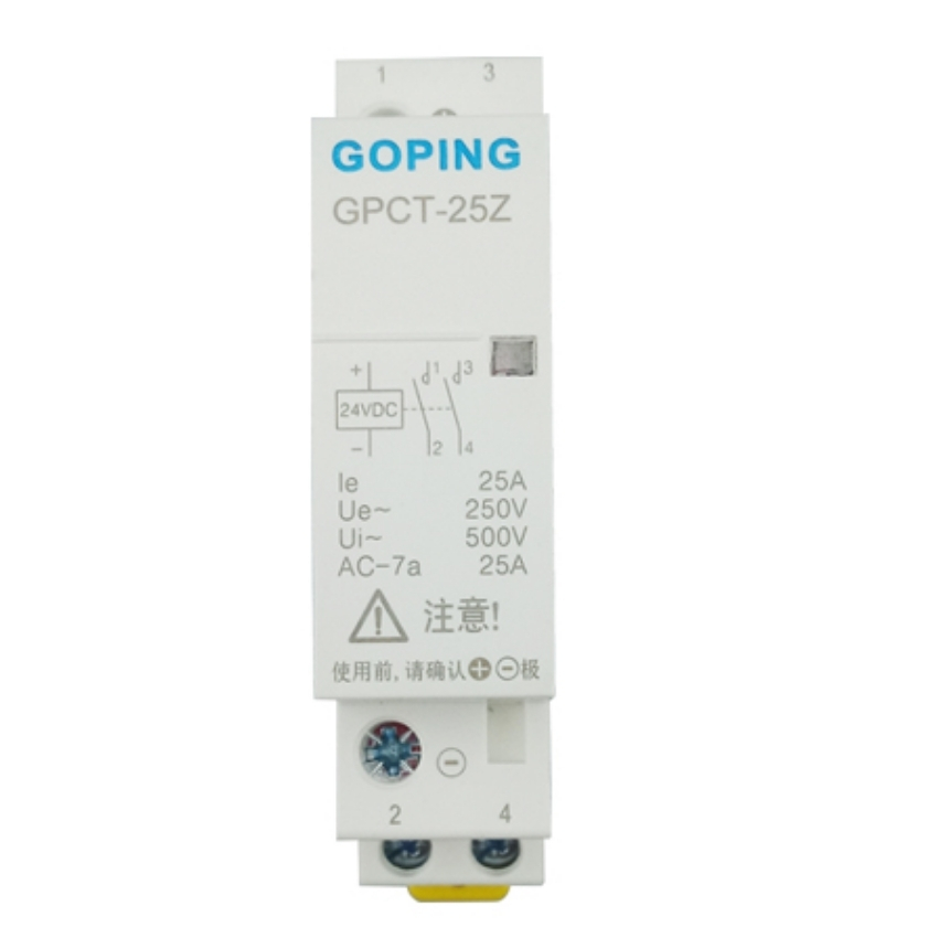 Khởi động từ 1P 25A Goping (Contactor) công suất lớn GPCT-25 25A/220V (Xám)