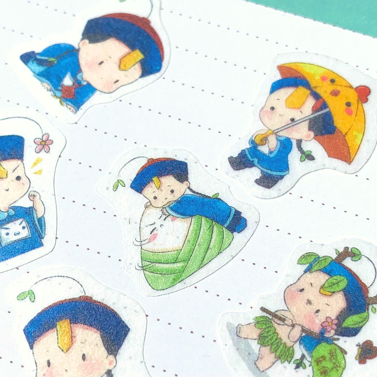 [HCM]Bộ 32 Sticker Hình Dán Mini Tiểu Cương Thi Nam