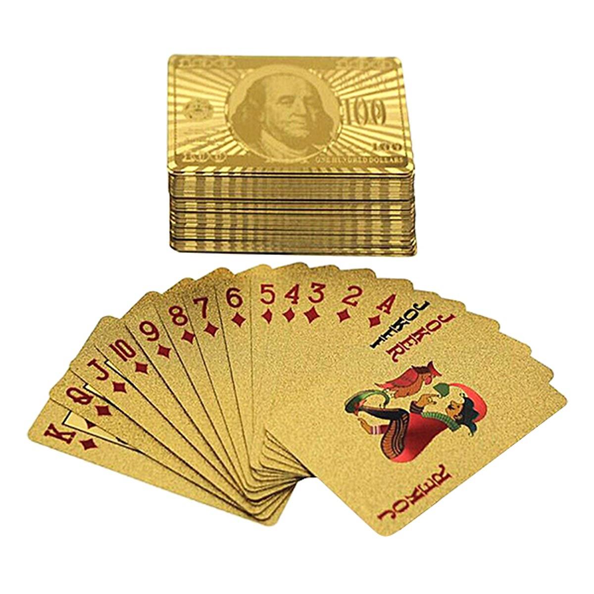 COMBO 2 BỘ BÀI TÂY MẠ VÀNG 24K CAO CẤP